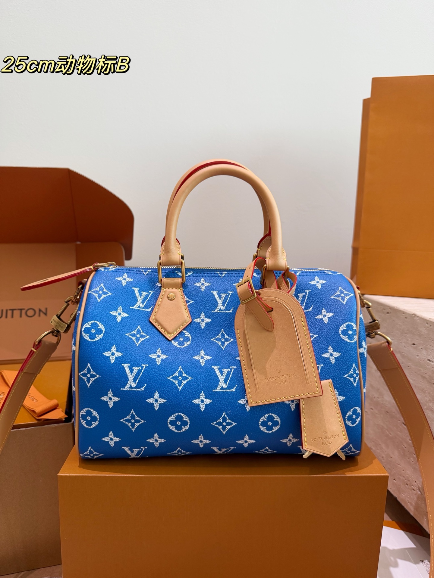 LV Speedy P34 Handbag Monogram Canvas Detachable Strap